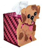 Набор для вышивания 3D-СТИЧ на пластиковой канве Салфетница Веселый щенок /С001