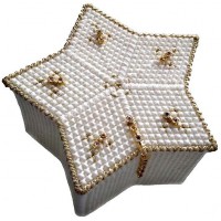 Набор для вышивания 3D-СТИЧ на пластиковой канве Шкатулка Звездные блики /Ш011