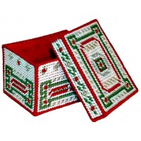 Набор для вышивания 3D-СТИЧ на пластиковой канве Рождественская коробка (малая)