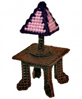 Набор для вышивания 3D-СТИЧ на пластиковой канве Комплект мебели Амелия. Cтолик с лампой /Н009-2