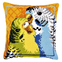 Набор для вышивания подушки Волнистые попугайчики /PN-0145314