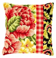 Набор для вышивания подушки Цветы с завитками II /PN-0147705