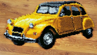 Набор для изготовления ковра Винтажное желтое авто