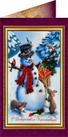 Набор для вышивания бисером открытки С Рождеством Христовым 2 /AO-037