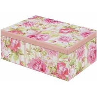 Подарочная картонная коробка Розы (20x12x6)