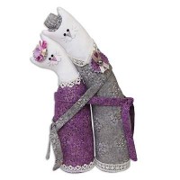 Набор для шитья куклы Коты-обнимашки серебряные, марка Miadolla /C-0104