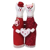 Набор для шитья куклы Влюбленные коты, марка Miadolla