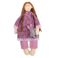Набор для шитья куклы Сонечка с зайкой, марка Miadolla
