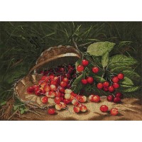 Набор для вышивания крестом Сладкая вишня, по мотивам картины художника Virginia Granberry (1831-1921) /ВХ-1617