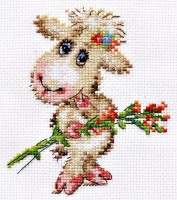 Набор для вышивания крестиком Милая овечка /0-105