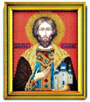 Набор для вышивания ювелирным бисером Икона Святой Князь Роман /В-350