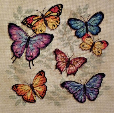 Набор для вышивания Множество бабочек
