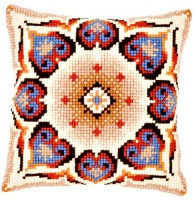 Набор для вышивания подушки Гнометрические узоры с синим