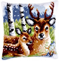 Набор для вышивания подушки Семья оленей /PN-0147043