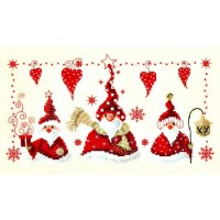 Набор для вышивания  Веселые Санты (Cheerful Santas) /PN-0148065