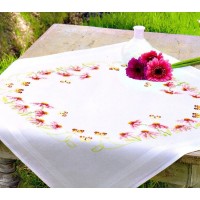 Набор для вышивания скатерти Эхинацея и бабочки