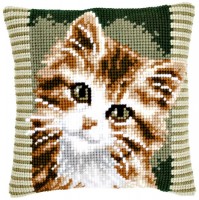 Набор для вышивания подушки Коричневый кот