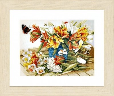 Набор для вышивания Daffodils-Tulips (лен)