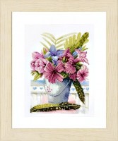 Набор для вышивания Flowers in Bucket (канва) /PN-0154327