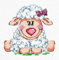 Набор для вышивания крестом Малышка овечка /18-83