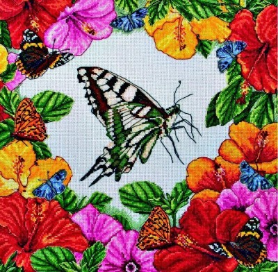 Набор для вышивания Maia Spring Butterflies (Весенние бабочки)