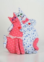 Набор для создания текстильной куклы-игрушки  Коты- неразлучники /ПЛ-401