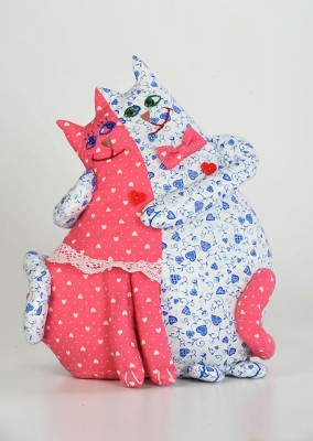 Набор для создания текстильной куклы-игрушки  Коты- неразлучники