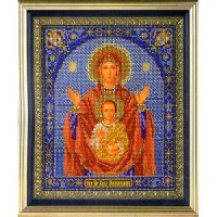 Набор для вышивания бисером Икона Богородица Знамение /В-157