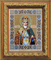 Наборы для вышивания бисером по напечатанной основе Икона Св. Николай Чудотворец