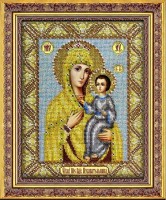 Наборы для вышивания бисером по напечатанной основе Икона Богородица Избавительница /Б1027