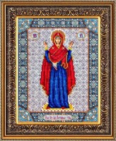 Наборы для вышивания бисером по напечатанной основе Икона Богородица Нерушимая стена /Б1028