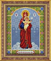 Наборы для вышивания бисером по напечатанной основе Икона Богородица Благодатное небо