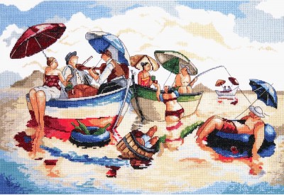 Комплект для вышивания Полдник на воде (Waterlunch) по картине Рональда Веста (Ronald West)