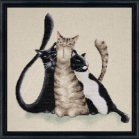 Набор для вышивания Кошачье трио (Kitty Trio) по картине Элины Эллис (Elina Ellis)