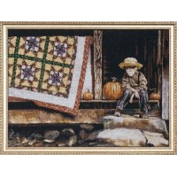 Набор для вышивания Тыквы на крыльце (Pumpkin Porch) по картине Хайде Пресса — Крыльцо Оливера (Oliver`s Porch, Heide E. Presse)
