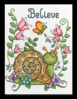 Набор для вышивания Поверь. Улитка (Believe. Snail) по рисунку Дебры Джордан Брайан (Debra Jordan Bryan)