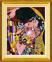 Набор для создания мозаичной картины со стразами (алмазная техника)  Поцелуй /MO001