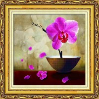 Набор для создания мозаичной картины алмазная вышивка Цветок орхидеи /80114