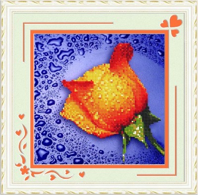 Набор для создания мозаичной картины алмазная вышивка  Желтая роза