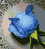 Набор для изготовления картины  (алмазная мозаика-вышивка) Синяя  роза