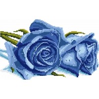 Набор для изготовления картины стразами  (алмазная мозаика-вышивка)  Синие розы