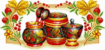 Набор для изготовления картины  (алмазная мозаика-вышивка) Хохлома