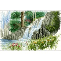 Набор для изготовления картины  (алмазная мозаика-вышивка)  Лесной ручей
