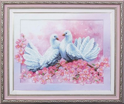 Набор для вышивания бисером Любовь и голуби