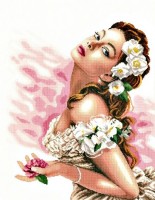 Набор для вышивания Дама с камелиями (Lady of the Camellias) канва