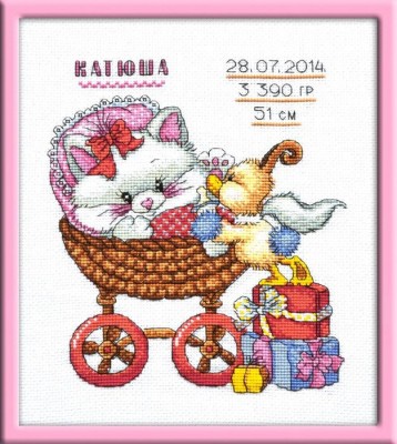 Набор для вышивания Метрика Кошечка