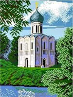 Набор для изготовления картины стразами (алмазная мозаика-вышивка) Храм Покрова