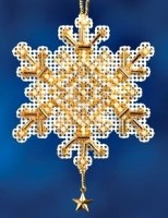 Набор для вышивания бисером Золотой кристалл (снежинка)