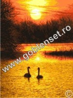 Набор для вышивания Лебеди на закате (Swans at sunset) гобелен /G968