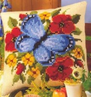 Набор для вышивания подушки Бабочка и маки /PN-0008589 (1200-644)